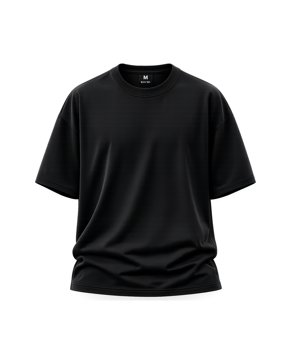 Boxy-Fit Black Tee